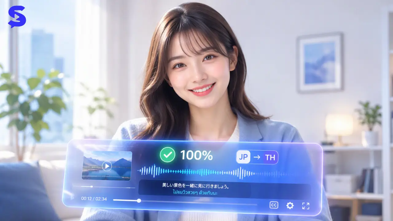 ตัวอย่างการทำงานระบบแปลซับอัตโนมัติด้วย AI